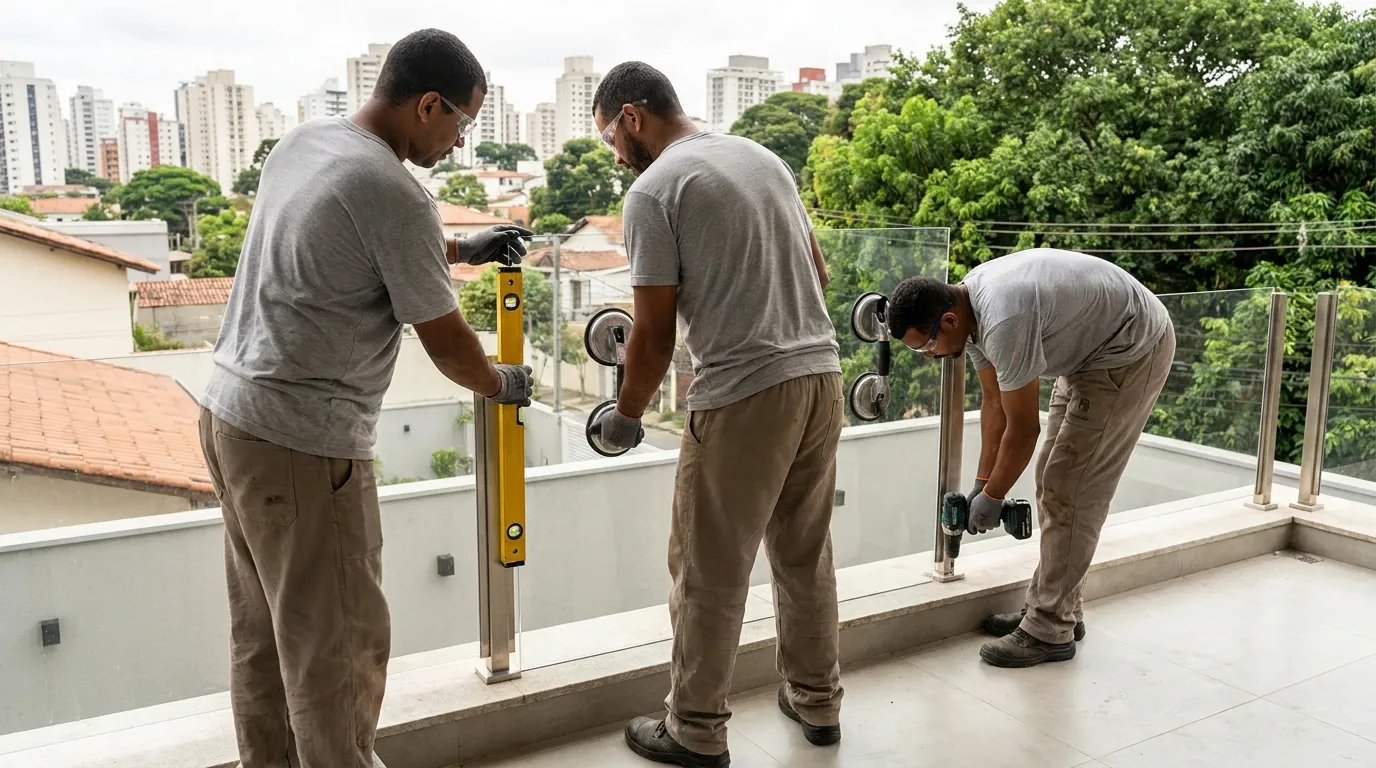 Guarda-Corpo de Vidro para Sacada em Londrina‑PR